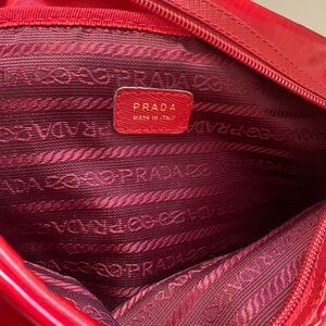 Used Prada plastic red shoulder bag